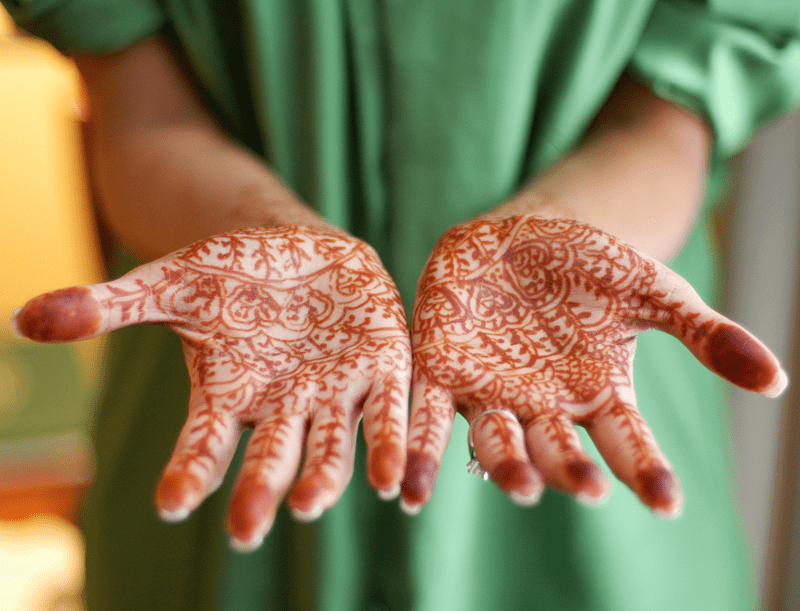 GCP Culture Club - henna painted hands