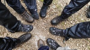 muddy boots with Grassmarket Community Project