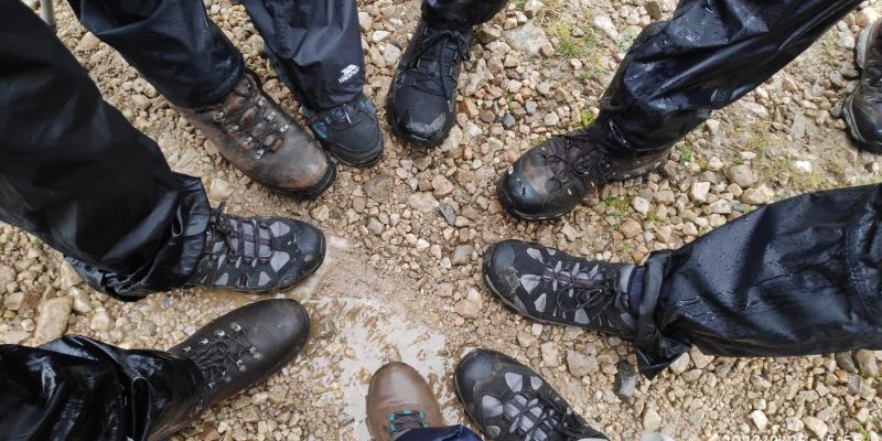 muddy boots with Grassmarket Community Project