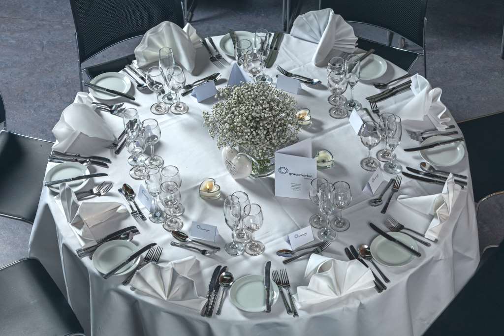 Your wedding table at Grassmarket Centre