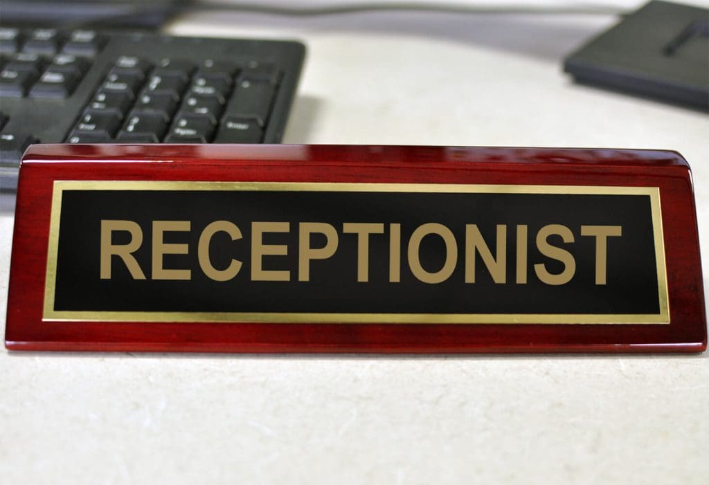 Receptionist required